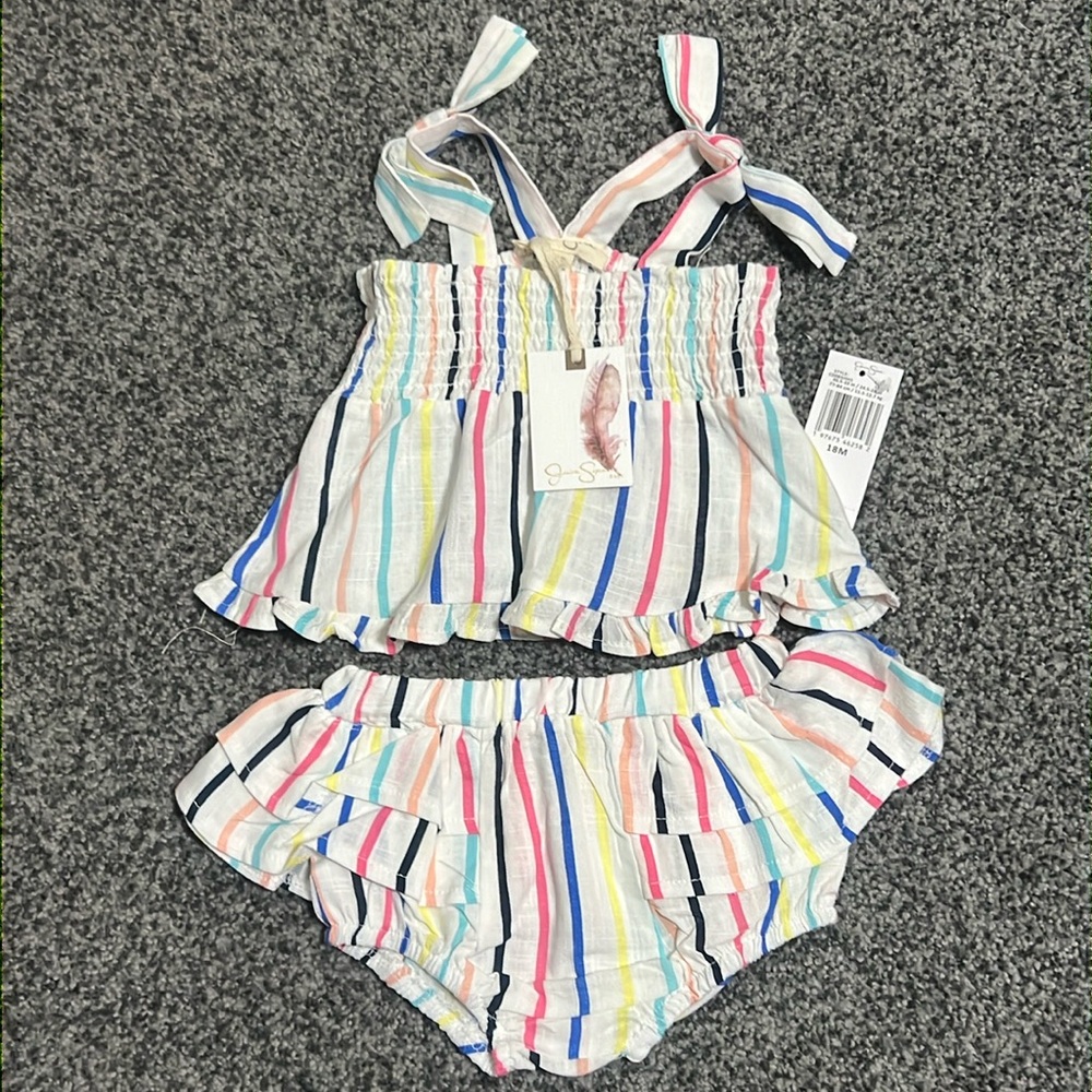 Jessica Simpson Baby Girl Outfit 2 PC Size 18 Months NWT